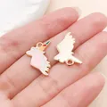 Rainbow unicorn enamel alloy charm pendant for DIY bracelets and jewelry making - Pink Unicorn (15657)