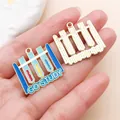 DIY chemistry test tube enamel charm in blue and gold for jewelry making - Blue GO STUDY Test Tube (27450)