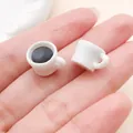 Miniature white resin coffee cup charms for DIY jewelry crafts and cute keychains - Coffee Cup (23958) / 1 Piece (9x15x12mm)