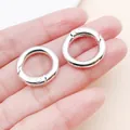Paar kreisförmige silberne Federringe für DIY-Schmuck und Schlüsselanhänger-Zubehör - 20mm (Innendurchmesser 13mm) / Hellsilber