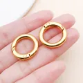 Zwei goldene runde Federringe für Schlüsselanhänger oder DIY-Schmuckzubehör Projekte - 20mm (Innendurchmesser 13mm) / Gold
