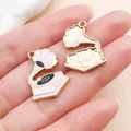 Breloques de gramophone vintage en émail rose pour la création de bijoux DIY créatifs - Style de Gramophone (27247) / 1 Pièce (24x17mm) / Rose