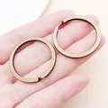 Close-up of 30mm bronze round iron key rings for DIY keychain jewelry accessories - 30x30mm / Antique Bronze