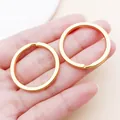 High quality 30mm polished golden metal split key rings for DIY jewelry accessories - 30x30mm / Gold