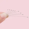 A fan of silver-colored copper ball pins for beading and handmade jewelry DIY craft projects - 14mm (0.5mm Thickness) / Bright Silver