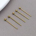 Gold-plated stainless steel ball head pins for DIY jewelry making - Round Head Pins (T2663) / 1 Piece 0.6x2x16mm / Gold