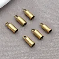 Vintage gold stainless steel tassel end caps for DIY jewelry making - Bucket Weight Style (T3164) / 1 Piece (9x3.5x3.5mm Inner 2.5mm) / Gold