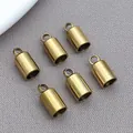 6 pieces of gold-finished stainless steel tassel caps for DIY jewelry making accessories - Bucket Weight Style (T3166)