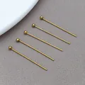 High-quality gold-plated stainless steel ball head pins for DIY jewelry making and beading - Round Head Pins (T2667)