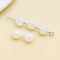 Elegante cremeweiße ABS-Perlen in Rosenform für die Herstellung von DIY-Schmuckstücken - 1 Stück (8x8mm)