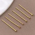 High-quality 18K gold plated copper flat head pins for handmade jewelry making DIY - T-Pin Flat Head (T3128) / 1 Piece (0.6x16mm) / Gold