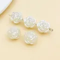 Elegante creme rosafarbene ABS Perlen für DIY Schmuckherstellung Zubehör - 1 Stück (12x12mm)