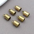 Set of antique gold stainless steel tassel end caps for DIY jewelry making findings - Bucket Weight Style (T3167)