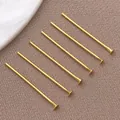 High-quality 18K gold plated T-head pins used for DIY jewelry making findings and components - T-Pin Flat Head (T3129) / 1 Piece (0.6x18mm) / Gold