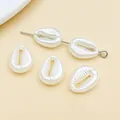 Cremeweiße ABS-Perlen in Muschelform für DIY-Schmuckherstellung und Bastelprojekte im Set - 1 Stück (15x11mm)