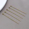 Professional gold plated stainless steel ball pins for DIY jewelry making beading - Round Head Pins (T2669)