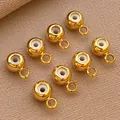 Cuentas de posicionamiento de silicona chapadas en oro de alta calidad para joyería DIY - Cuenta de Posicionamiento con Bucle (T120)