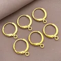 High quality 18k gold plated copper leverback earring hooks for DIY jewelry making - 1 Piece Pack (13x16mm)