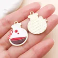 Enamel laboratory flask charm with H2O lettering for DIY necklace jewelry making - Red H₂O Flask (27469)