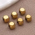 Goldene Edelstahl-Würfelperlen als Zwischenperlen für DIY-Schmuckzubehör - Quadratische Perle (T2586)