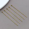 Gold-plated stainless steel ball head pins set for DIY handmade jewelry findings - Round Head Pins (T2670)