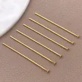 Premium 18K gold-plated T-head pins for handmade DIY jewelry making and beading crafts - T-Pin Flat Head (T3131) / 1 Piece (0.6x26mm) / Gold