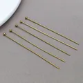 Professional gold-plated stainless steel ball head pins for DIY jewelry making and beading - Round Head Pins (T2671)