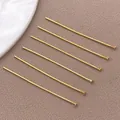 Alfileres en T de cobre chapados en oro de 18K de alta calidad para accesorios de joyería DIY - Alfiler en T Cabeza Plana (T3132)