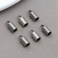 Premium gunmetal grey stainless steel tassel end caps for DIY jewelry and pendant making - Bucket Weight Style (T3172)