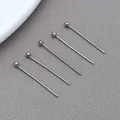 Set of five silver stainless steel ball head pins for handmade DIY jewelry making. - Round Head Pins (T2675)