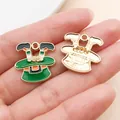 Ciondolo in smalto a forma di cappello da leprechaun per gioielli e bracciali fai da te - Cappello Invertito (27266)