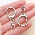Schlüsselanhänger-Karabinerverschluss aus Zinklegierung für DIY-Handwerk und Taschenzubehör - D-Ring mit 8-Glied (26628)