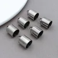 6 pieces of high-quality stainless steel tassel end caps for DIY jewelry making accessories - Bucket Weight Style (T3181)