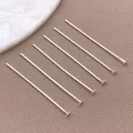 Alfileres de cabeza plana plateados para hacer joyas DIY y accesorios de cuentas. - Alfiler en T Cabeza Plana (T3143)