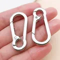 Karabinerhaken aus Zinklegierung in Silber für DIY-Handwerk und Taschen - Mittlerer Flaschenkürbis-Karabiner (26635)