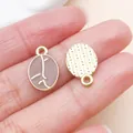Miniature enamel coffee bean pendant with gold plating for DIY jewelry making - Light Coffee Bean (27179) / 1 Piece (15x10mm) / Light Coffee