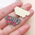 Enamel coffee-themed charm pendant with 'COFFEE'S OOTD' text for DIY jewelry - COFFEE'S OOTD Plaque (27181) / 1-Piece Pack (17x28mm) / Brown