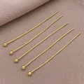 Alfileres de cabeza de bola en cobre chapado en oro 18K para joyería DIY - Alfiler de Cabeza de Bola (T252)