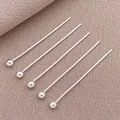 Alfileres de cabeza redonda plateados para creación de joyas DIY y manualidades. - Alfiler de Cabeza de Bola (T245)