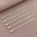 Alfileres de cabeza redonda bañados en plata para bisutería DIY y manualidades creativas - Alfiler de Cabeza de Bola (T247)