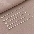 Alfileres de cabeza redonda plateados para accesorios de bisutería hechos a mano DIY - Alfiler de Cabeza de Bola (T249)