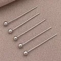 Alfileres de cabeza redonda plateados de calidad para joyería hecha a mano y DIY - Alfiler de Cabeza de Bola (T725)