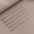 Alfileres de cabeza redonda plateados de alta calidad para joyería artesanal DIY - Alfiler de Bola (T728)