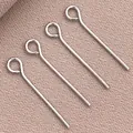 Alfileres de ojo chapados en plata de alta calidad para la creación de joyas DIY - Alfiler de Ojo (T549)