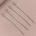 Alfileres de ojo de metal plateado de alta calidad para creación de joyas DIY y artesanía - Alfiler de Ojo (T552)