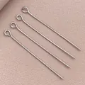 Alfileres de ojo plateados para creación de joyas DIY y accesorios - Alfiler de Ojo (T553)