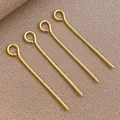 Alfileres de ojo de cobre chapados en oro de 18K para creación de joyas DIY, pack. - Alfiler de Ojo (T76)