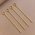 Alfileres de ojo de cobre chapados en oro 18K para bisutería DIY - Alfiler de ojo (T78)