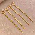 Juego de alfileres de ojo de cobre bañados en oro de 18K para hacer joyas artesanales - Alfiler de ojo (T80)