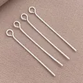Cuatro alfileres con ojo bañados en oro de 18K plata para la creación de joyería artesanal - Alfiler de ojo (T77)